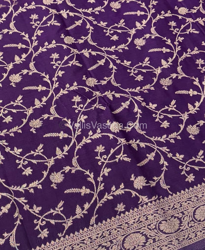 Banarasi - Heritage Silk - Semi Kathan Silk - Purple Shade- VVBHS001