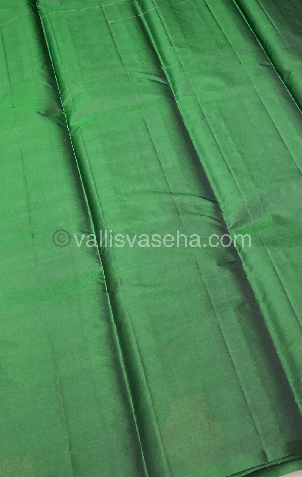 Half Mixed - Light Weight - Pure Soft Silk Saree - Dark Green  - VVPSS024