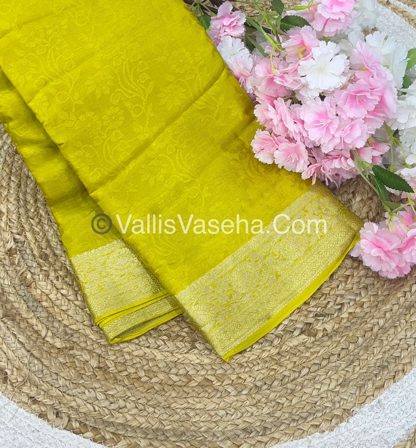 Semi Viscose / Semi Mysore Crepe Silk Variety - Embossed Design - VVSMC002