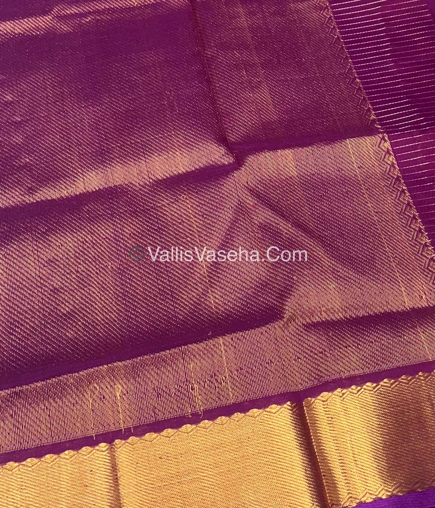 Pure Silk Cotton Saree - Mayil & Chakkaram Design - Light Blue With Purplish Wine Combo - VVMC002