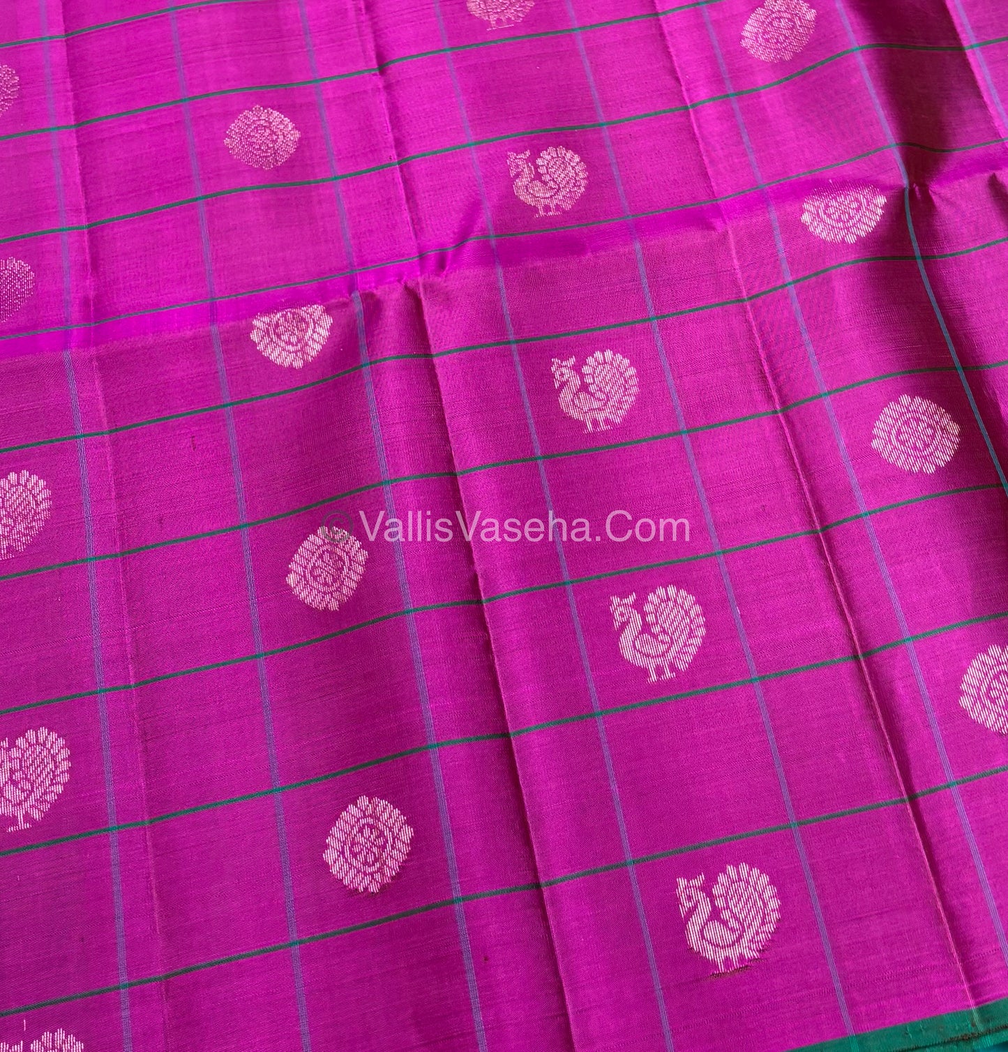 Pure Soft Silk Saree - Purplish Pink & Sea Green Shade - VVPSS055