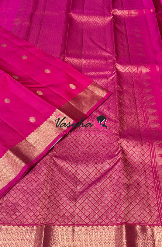 Pure Kanchipuram Silk Saree -  Pink Shade - VVPS093