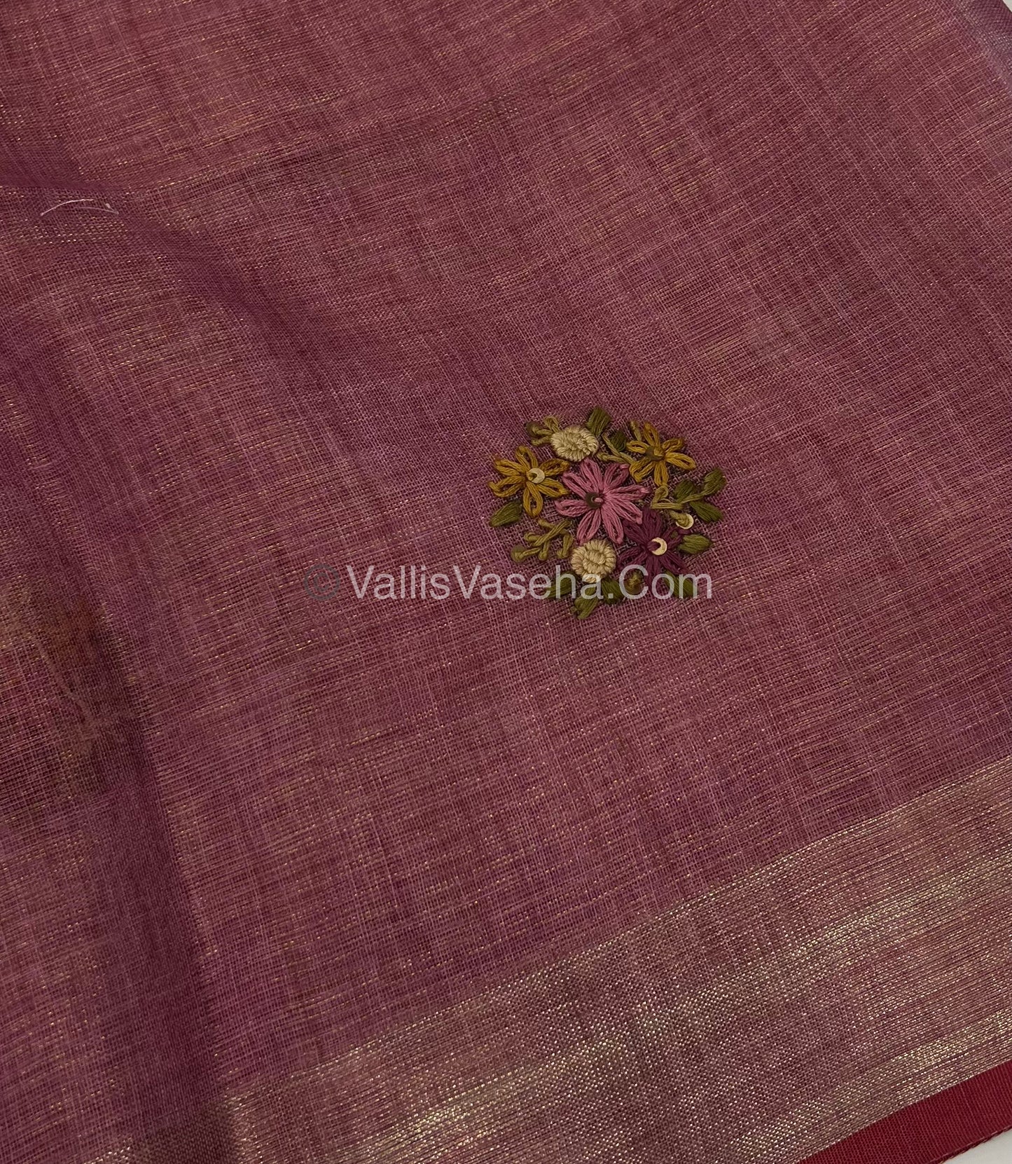 French Knot - Tissue Saree - Pink Shade - VVLFN011