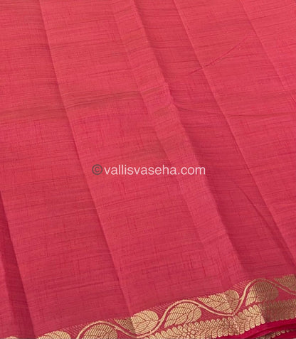 Semi Tussar Silk - Peach Shade - VVSTS003