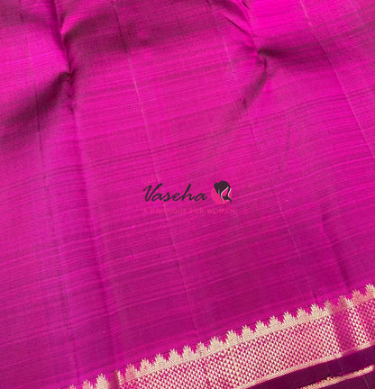 Pure Kanchipuram Silk Saree - Purple Shade  - VVPS055
