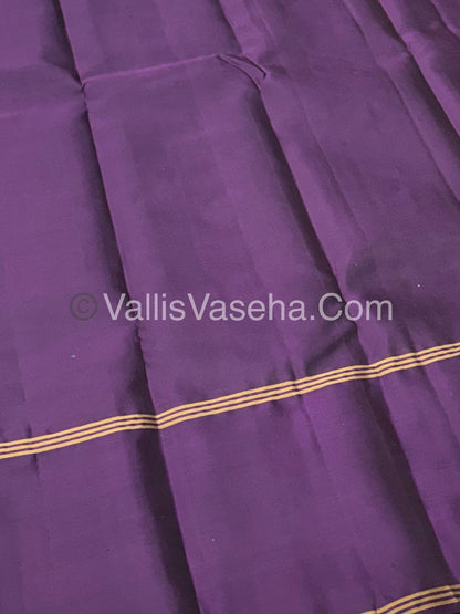 Half Mix - Pure Soft Silk Saree - Long Retta Petta Border with Butta - VVPSS075