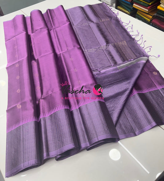 Pure Soft Silk Saree - Purple & Lavender Shade - VVPSS117