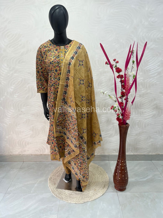 Ready Made - Anarkali - Salwar, Kameez & Duppatta(3pc)- Printed Cotton - VVAS004