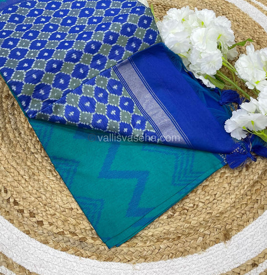 Semi Raw Silk with Zig Zag  Design Weaving - VVRS003