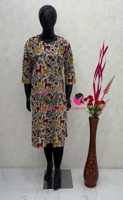 Ready Made - Kalamkari Kurti - VVRKK003