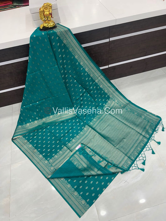 Banarasi - Heritage Silk - Semi Kathan Silk - Ramar Blue Shade- VVBHS006
