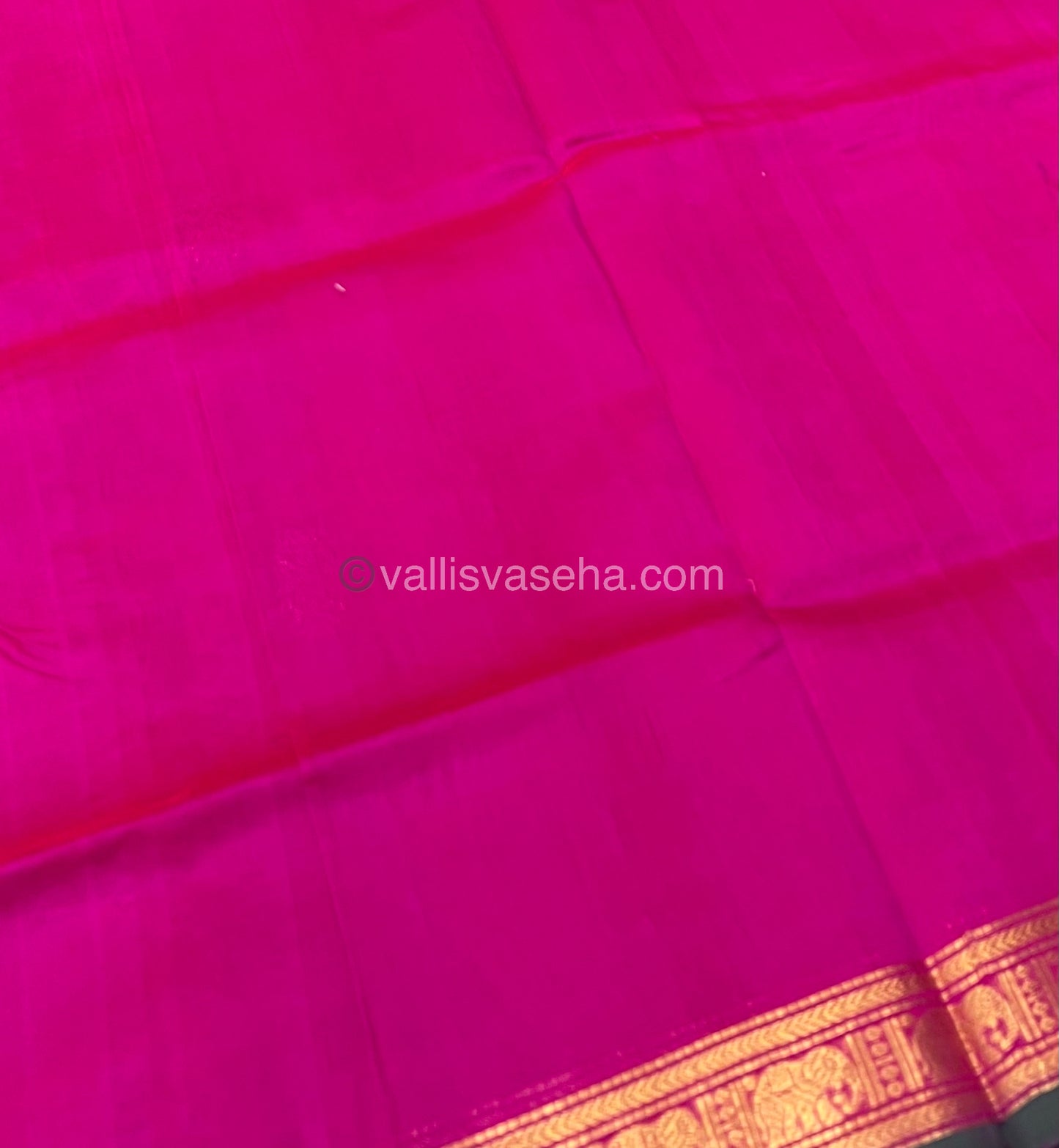 Pure Silk Cotton Saree - Retta Mayil Design - Pink Shade - VVRMS001