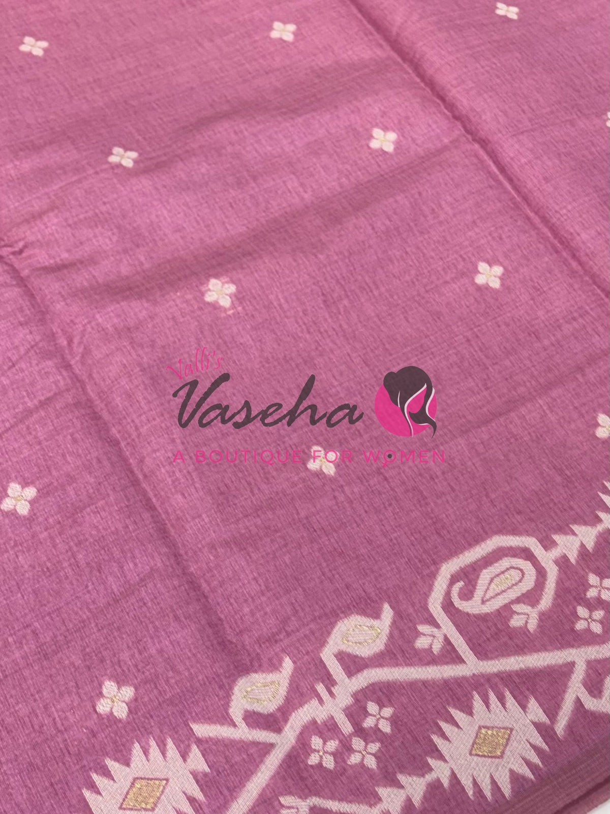 Semi Gicha Tussar Silk - Onion Pink Shade - VVGTS002