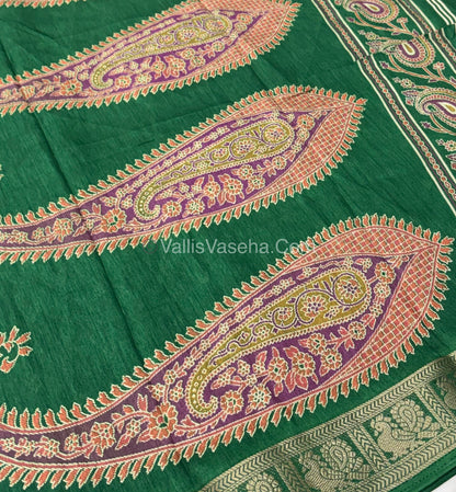 Casual Wear - Fancy Viscose Mulberry Silk  - Green  Shade - VVFMS001