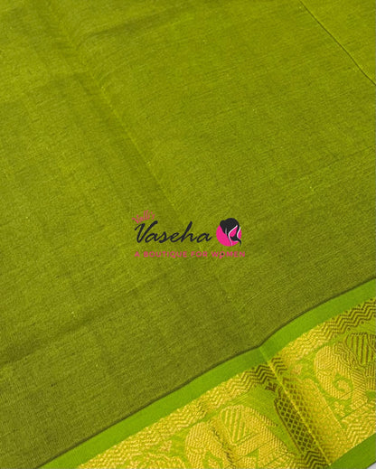 Semi Silk Cotton Saree | Small Leaf Butta Design |VVSSC010