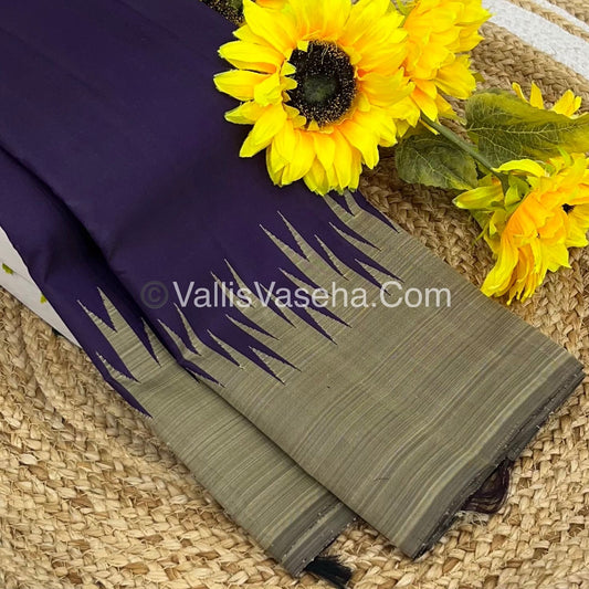 Pure Kanchipuram Silk Saree - Thalampoo - VVPS003