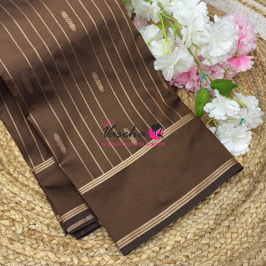 Semi Soft Silk  - Coffee Brown Shade - VVSSS041