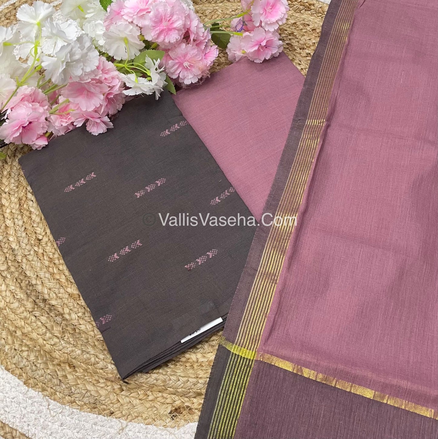 Salwar Material - Pure Cotton - Jacquard Design Set  - VVUSM008