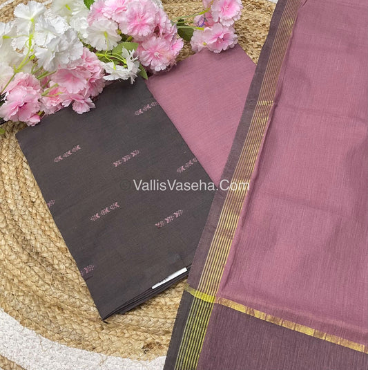 Salwar Material - Pure Cotton - Jacquard Design Set  - VVUSM008