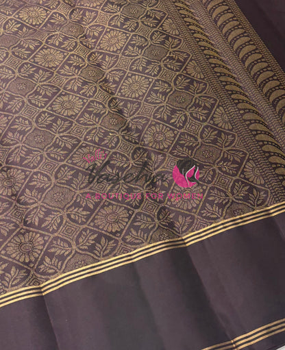 Half Mix - Pure Soft Silk Saree - Long Retta Petta Border with Butta - VVPSS105
