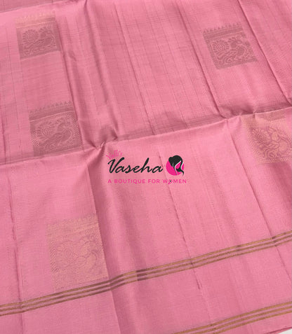 Pure Soft Silk Saree  - Light Pink Shade - VVPSS134