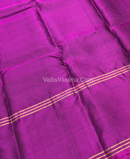Half Mix - Pure Soft Silk Saree - Long Retta Petta Border with Butta - VVPSS050