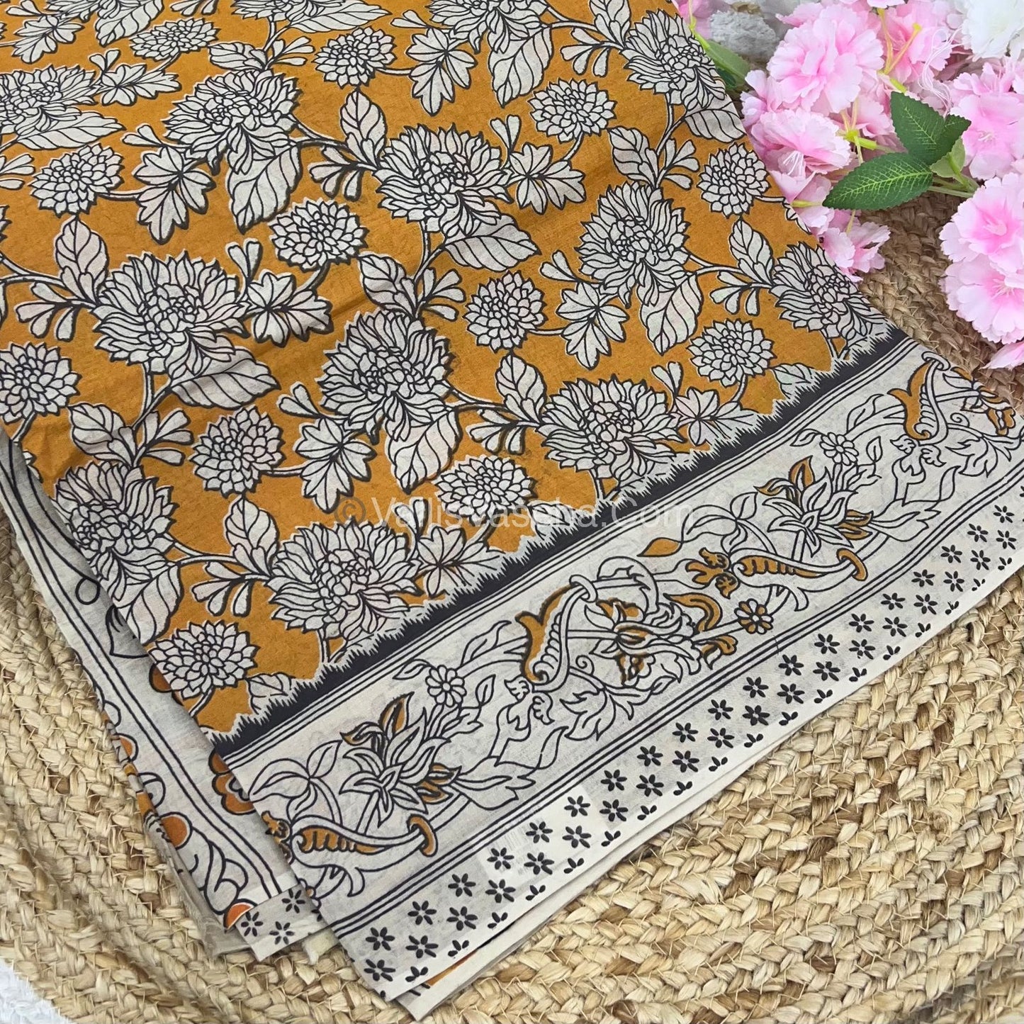 Pure Kalamkari Cotton Saree - VVPKC002