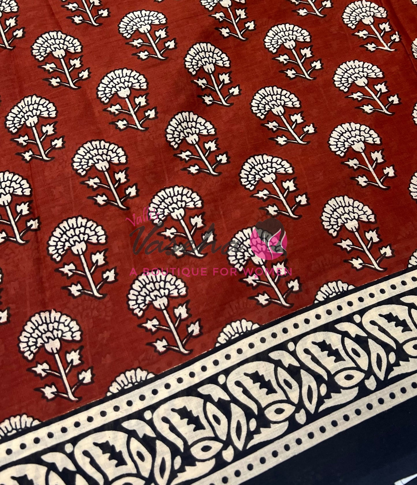 Pure Soft Mul Mul Cotton Sarees - Hand Block Prints - VVMMC010