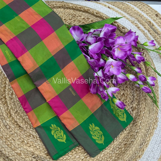 Pazhum Palamum checks - Semi Silk Sarees - VVSSS003
