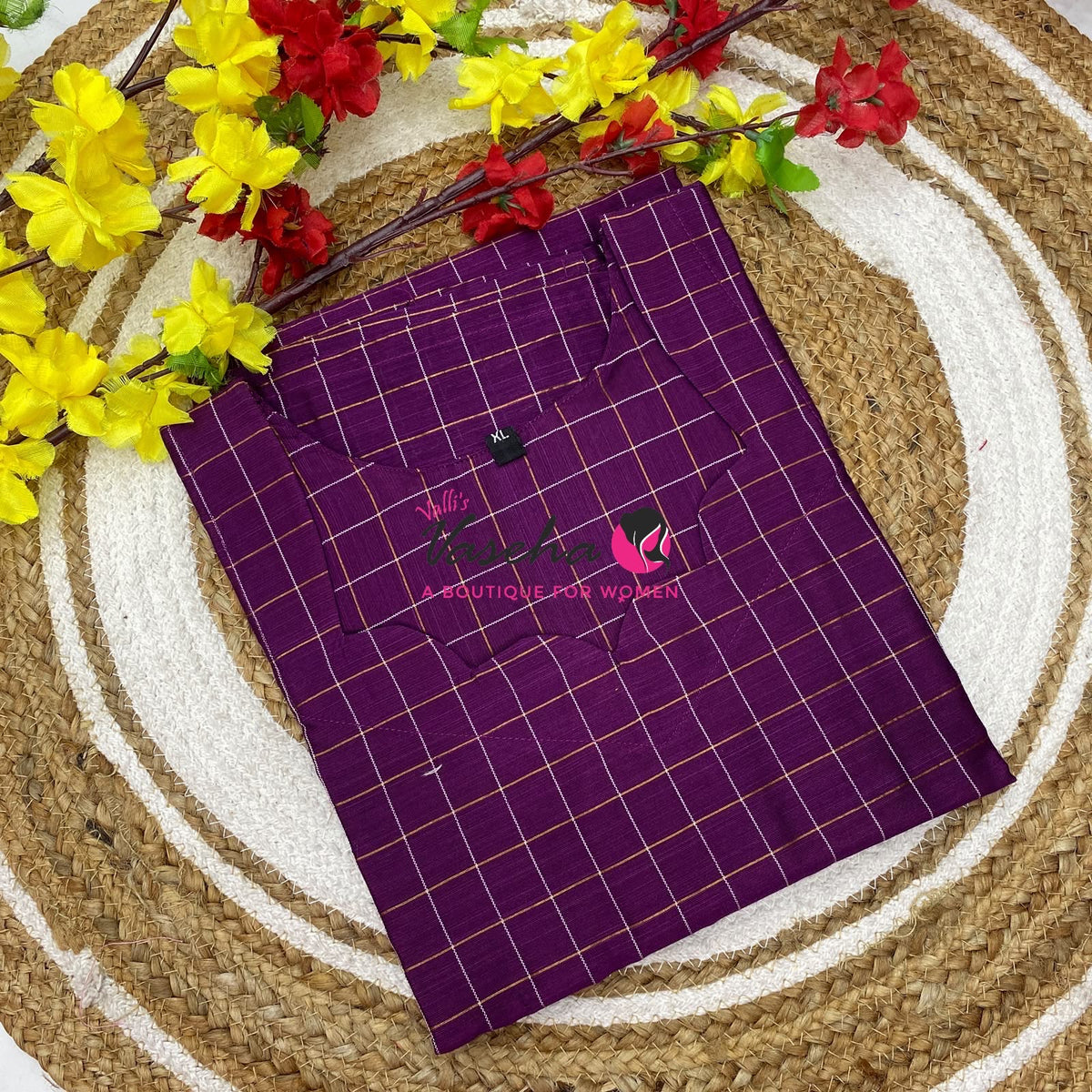 Ready Made - Semi Raw Silk - Kurti - VVSRK003