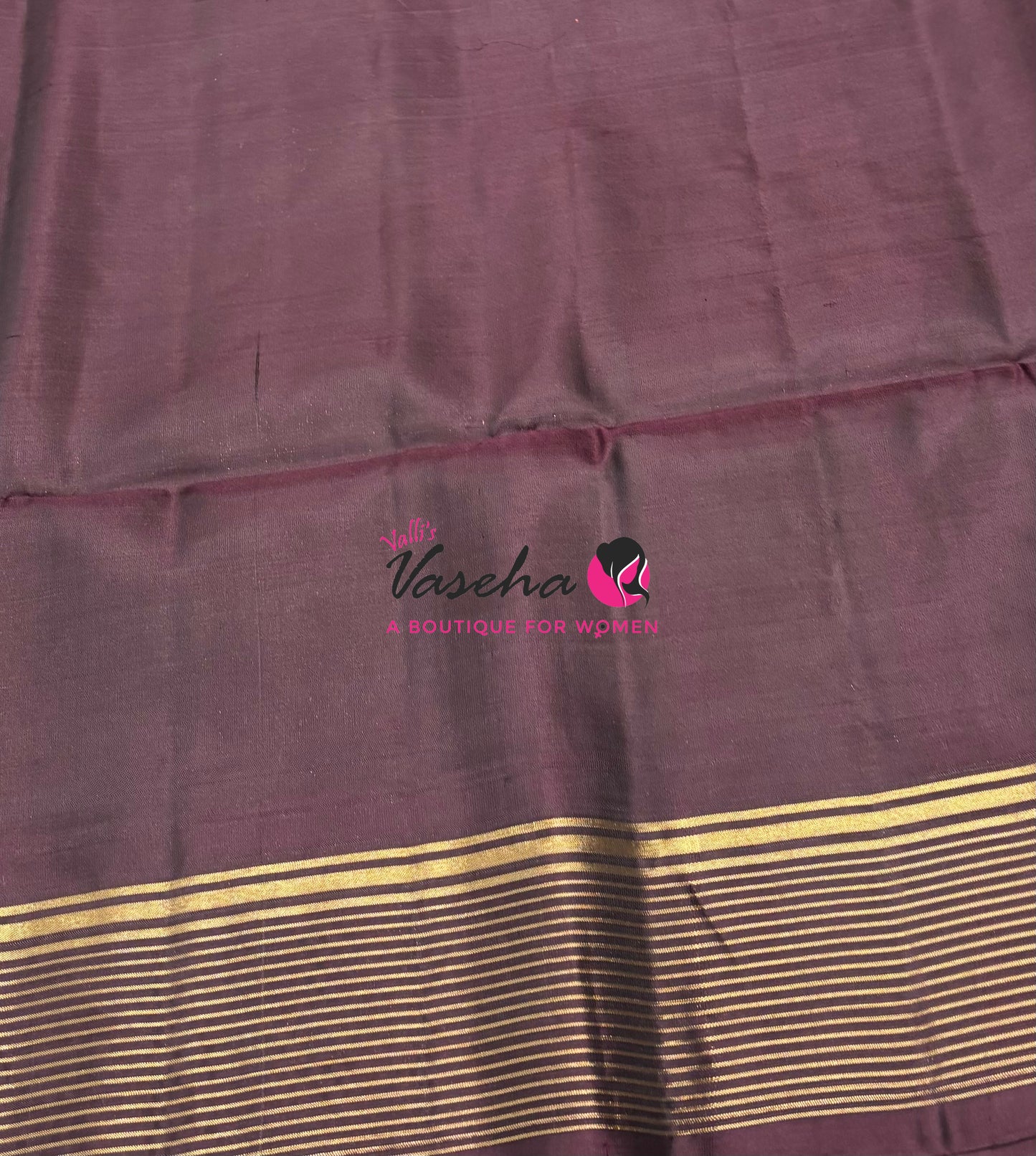 Half Mixed  Soft Silk Saree - (1.75 warp) Rust Orange & Wine Brown - VVPSS090