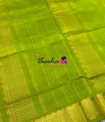 Semi Silk Cotton Saree | Pazhum Pazhamum Checks Design |VVSSC020