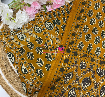 Ready Made | Semi Anarkali Set  (3pc)|Cotton |VVRMS030