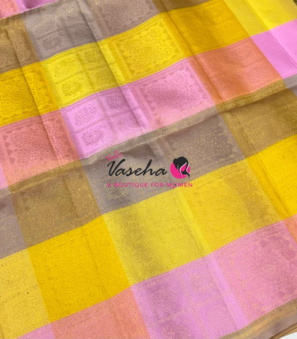 Pure Soft Silk Saree - Partly Pallu -  Half & Half Saree - VVPSS088