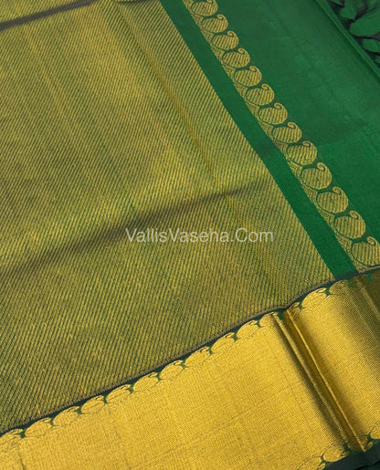 Pure Silk Cotton Saree | Green Shade |VVPSC011