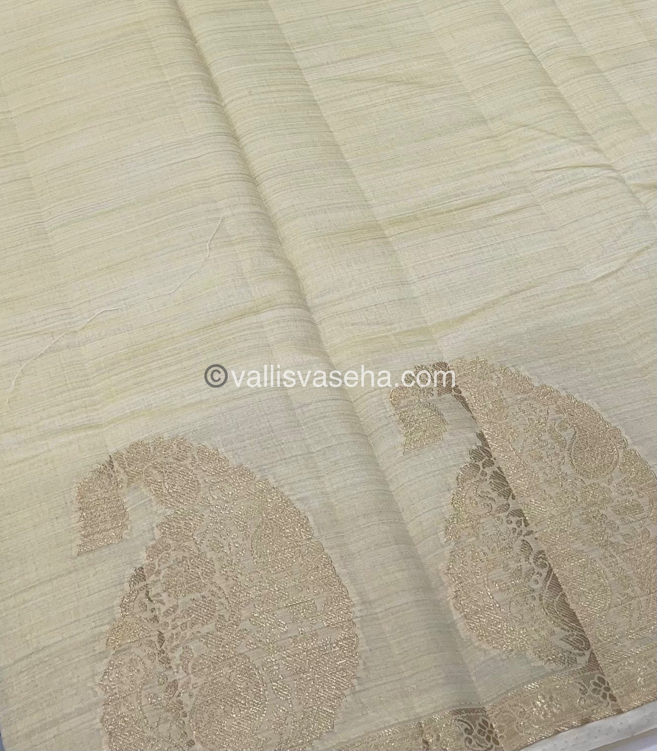 Semi Tussar Silk - Cream Shade - VVSTS002