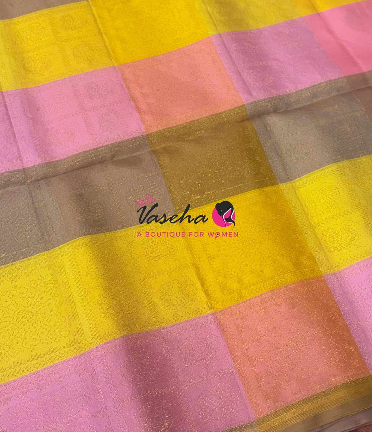 Pure Soft Silk Saree - Partly Pallu -  Half & Half Saree - Pink  - VVPSS088