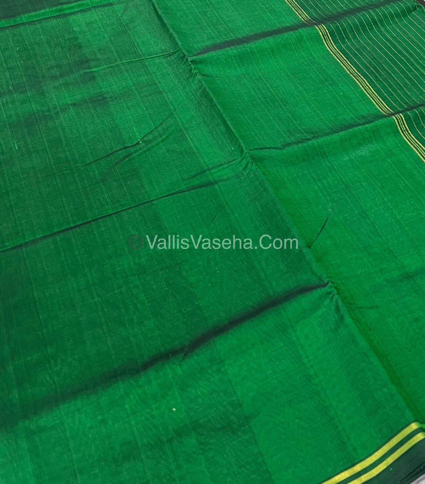 Pure Silk Cotton Sarees - Green Shade - VVPSC003