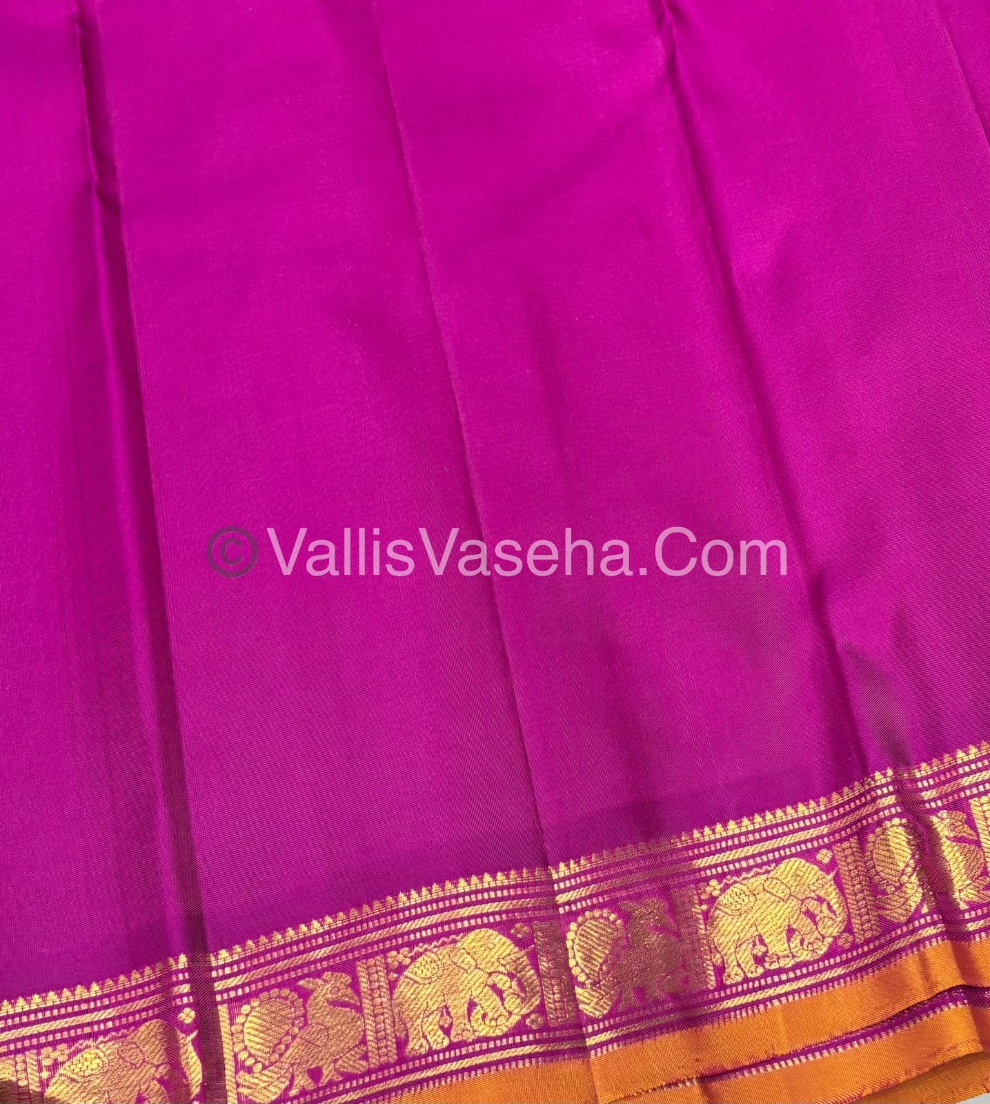 Pure Kanchipuram Silk Saree - Purple with Pink Shade  - VVPS031