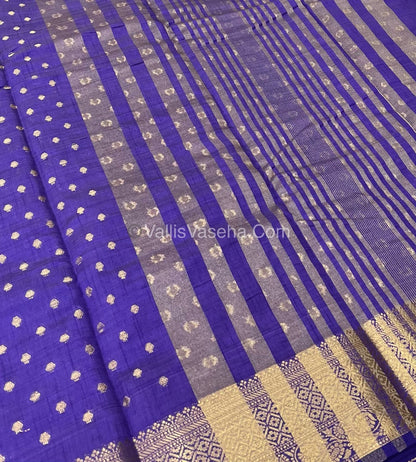 Semi Tussar Silk  - Violet Shade  - VVSTS014
