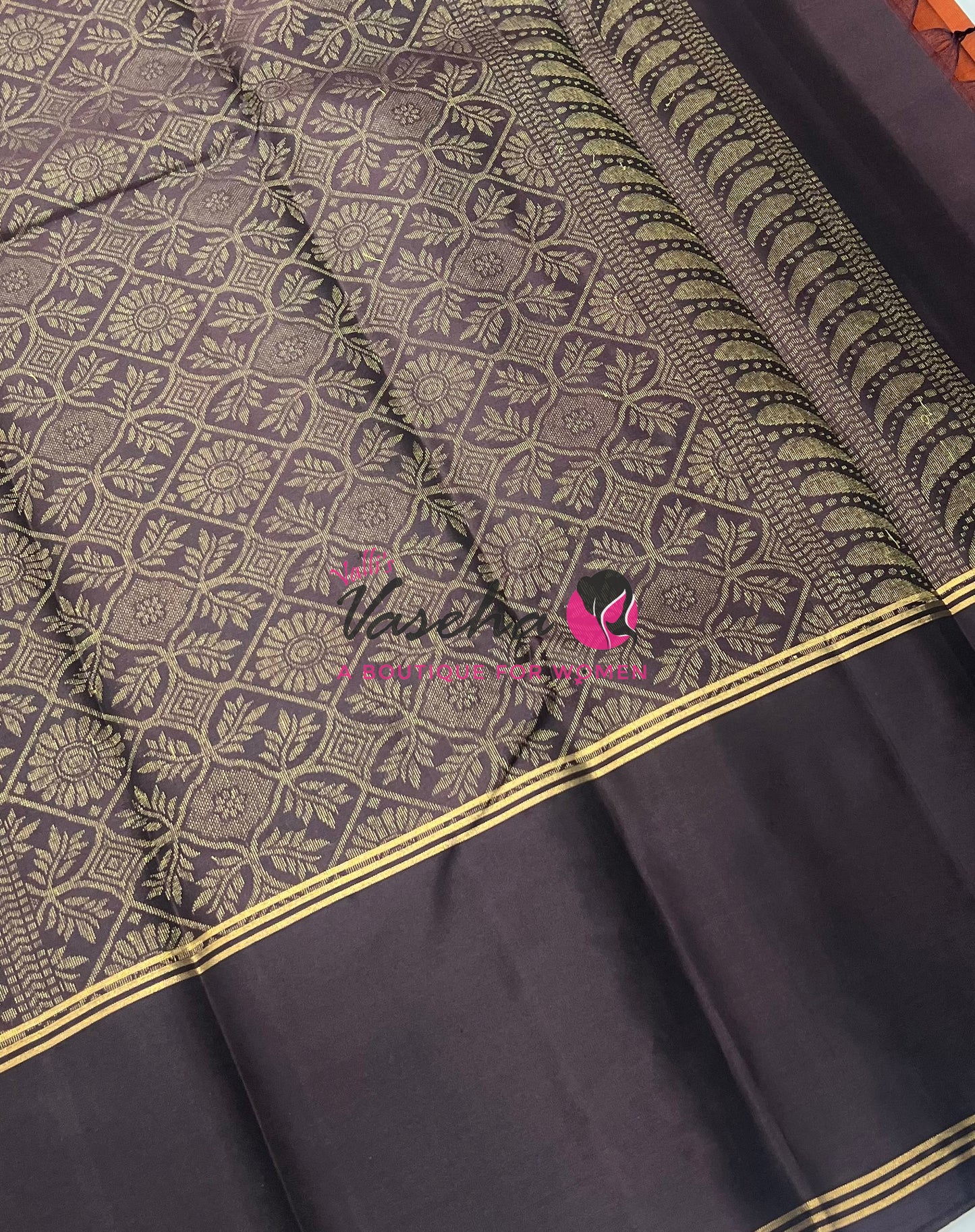 Half Mix - Pure Soft Silk Saree - Long Retta Petta Border with Butta - VVPSS084