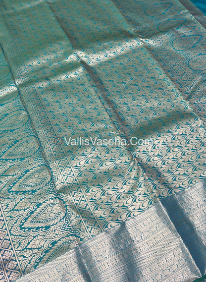 Semi Kanchipuram Silk - Vairavoosi Pattern  - VVSKS001