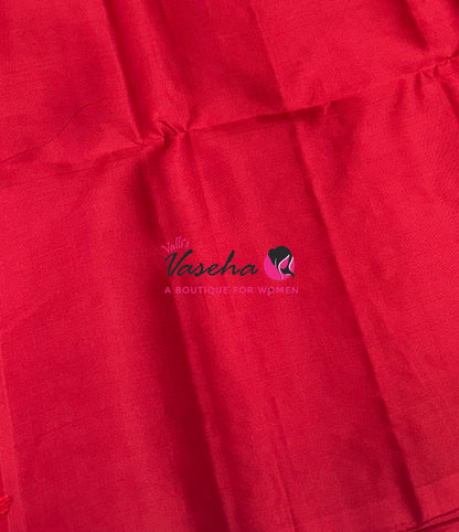 Pure Soft Silk Saree - Red Shade - VVPSS061