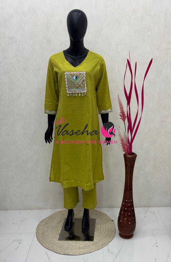 Top & Bottom(2pc) Co-Ord Set - Cotton - VVCS010