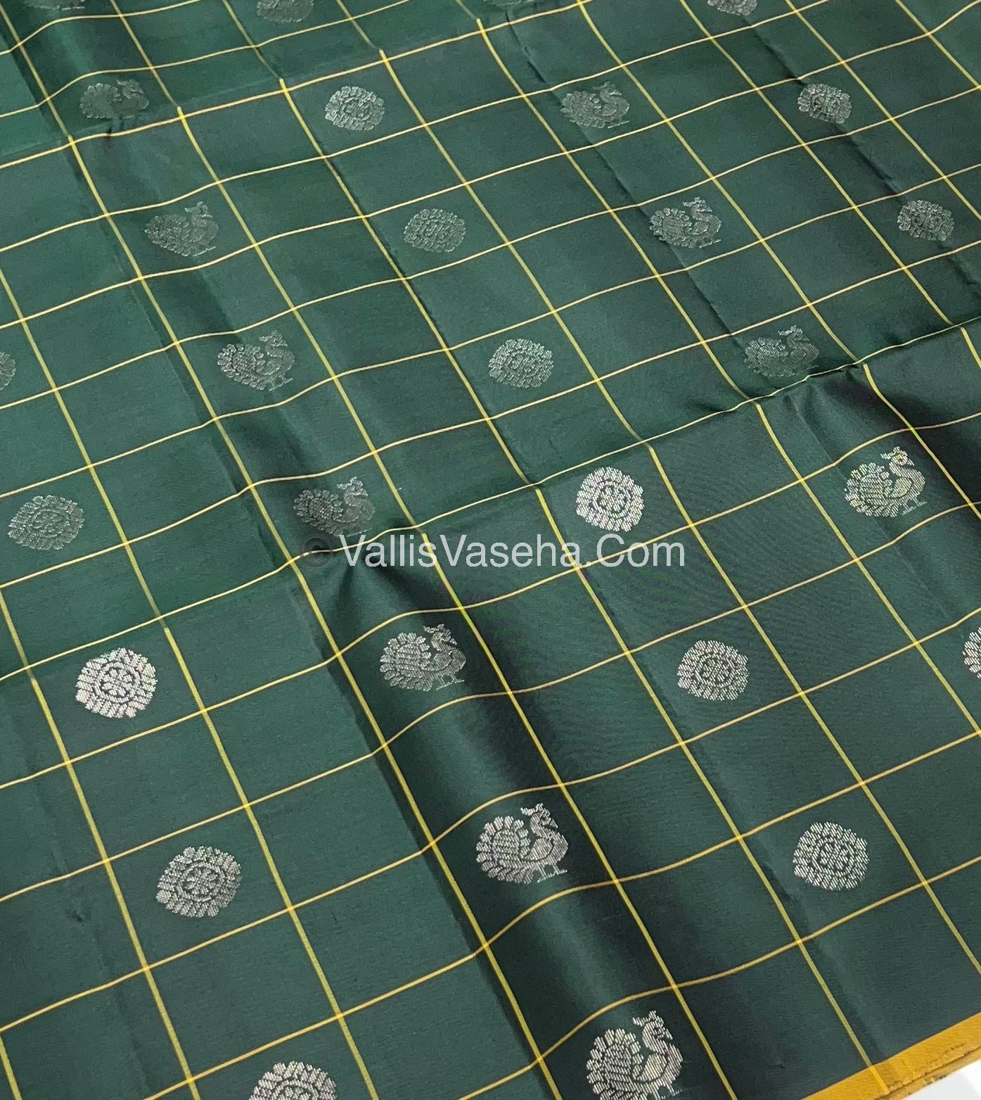 Pure Soft Silk Saree - Green & Yellow - VVPSS047