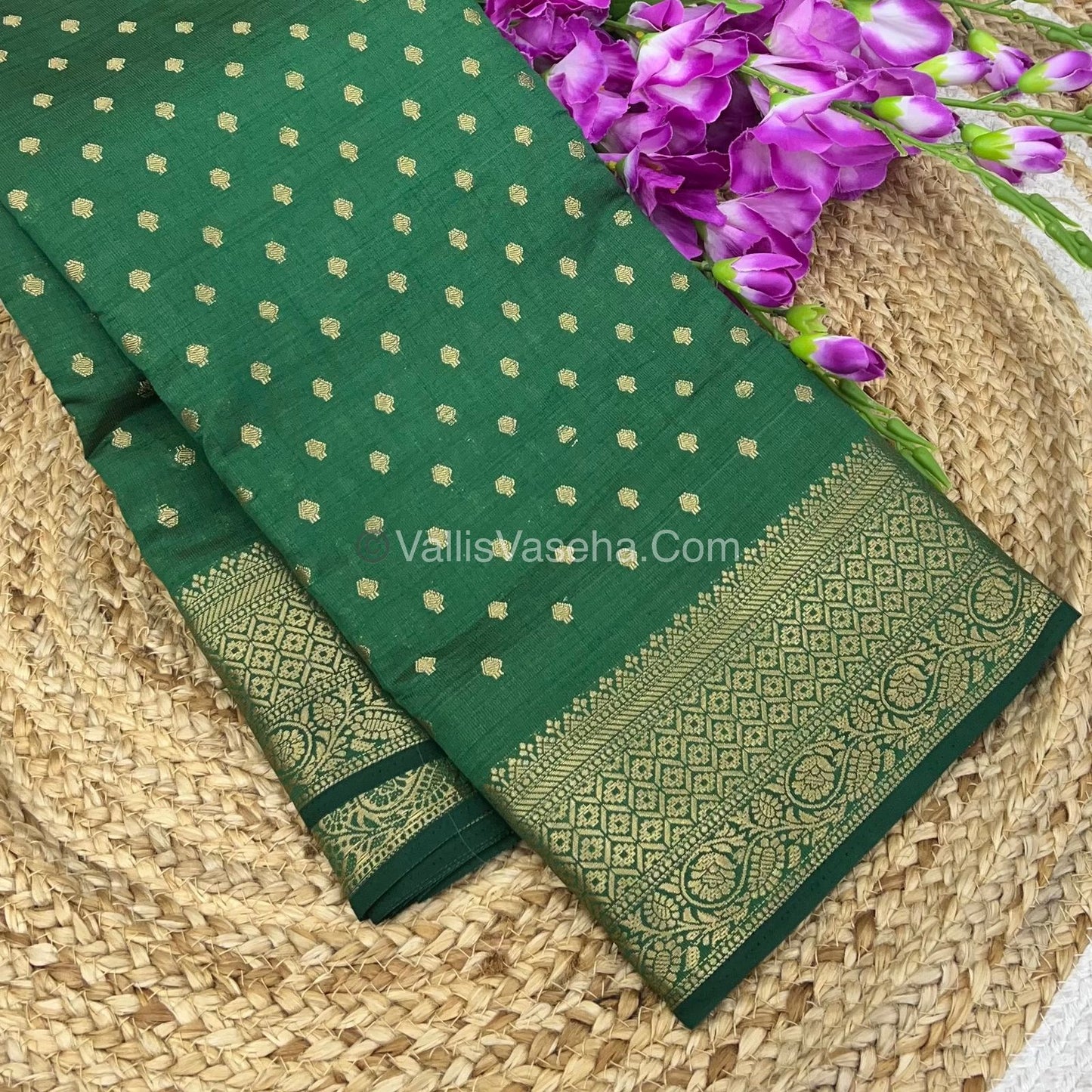 Semi Tussar Silk  - Green Shade  - VVSTS014