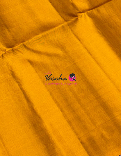 Pure Soft Silk Saree - Blue & Yellow Shade - VVPSS055