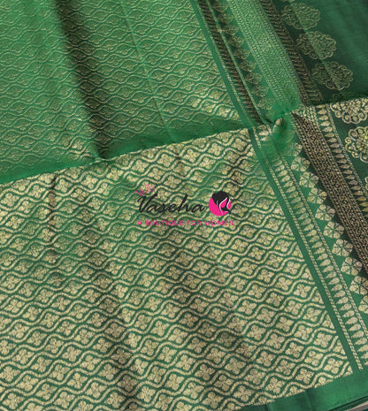 Pure Soft Silk Saree  - Green Shade - VVPSS094