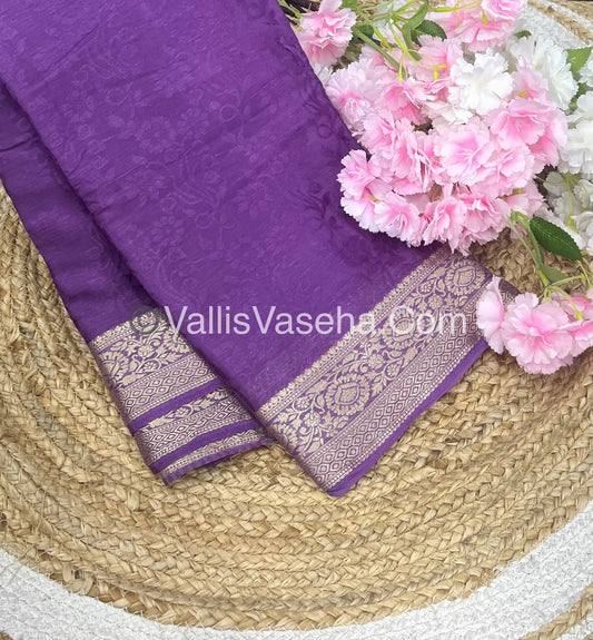Semi Viscose / Semi Mysore Crepe Silk Variety - Embossed Design - VVSMC002