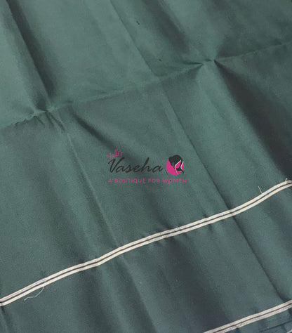 Pure Soft Silk Saree  - Green & Green Combo - VVPSS055